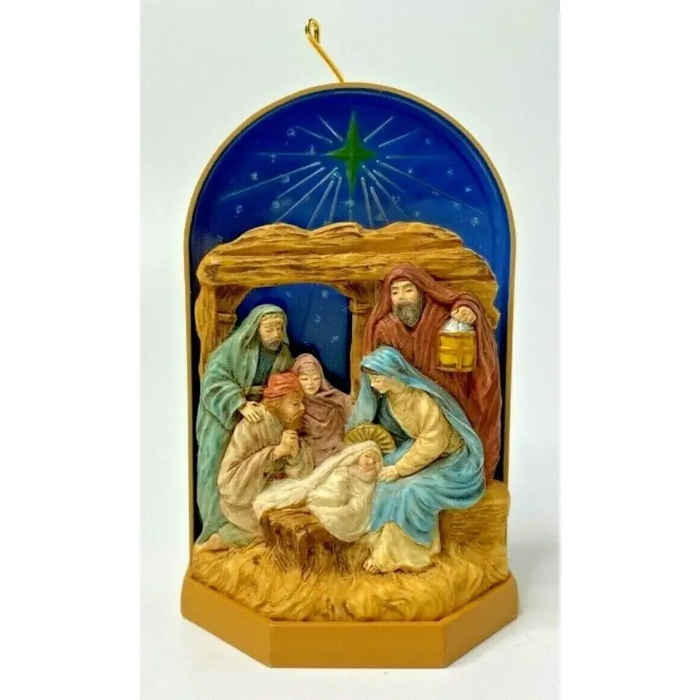 1996 Hallmark Let Us Adore Him Magic Light‎ Ornament U37